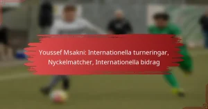 Youssef Msakni: Internationella turneringar, Nyckelmatcher, Internationella bidrag